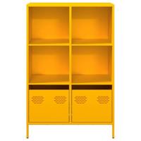 Hoge kast 68x39x103,5 cm staal mosterdgeel - thumbnail