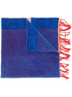 Forte Forte two-tone fringed scarf - Blue - thumbnail