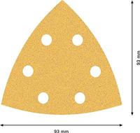 Bosch Accessoires Expert C470 schuurpapier voor deltaschuurmachines 93 mm, K80 5-delig - 2608900825 - thumbnail