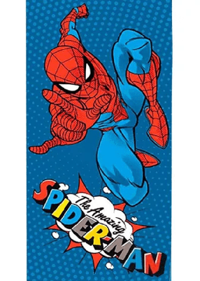 Spiderman Strandlaken 70x140 cm Blauw/Katoen