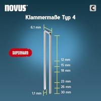 Novus Tools 042-0803 Nieten met smalle rug Type 4 1000 stuk(s) Afm. (l x b) 23 mm x 6.1 mm - thumbnail