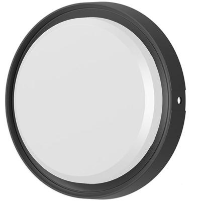 LED Buiten Wandlamp met Bewegingssensor - Brinton LED Bulkhead - 18W 2020lm - IP65 Waterdicht - 840 Natuurlijk Wit 4000K - Rond - Zwart