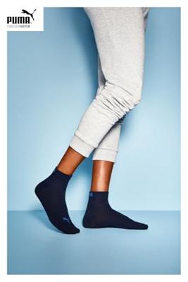 3-paar Quarter sokken - Elastisch katoenen sokken voor dames en heren - Zwart - Grijs - wit - Blauw