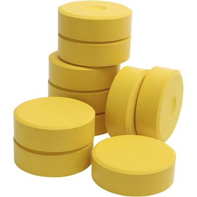 Colortime Tempera vloeibare aquarelverf, h: 19 mm, d 57 mm, geel, 10 stuk/ 1 doos