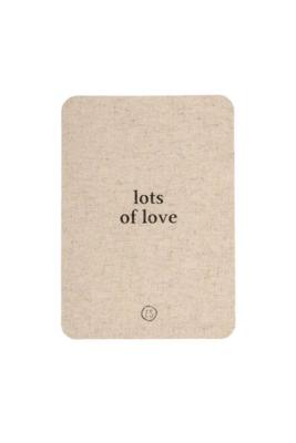 Zusss linnen kaart met envelop lots of love Zusss linnen kaart met envelop lots of love