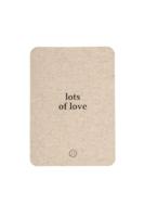 Zusss linnen kaart met envelop lots of love - thumbnail