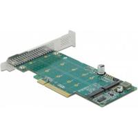 DeLOCK PCI Express x8 Card naar 2x internal NVMe M.2 Key M - Bifurcation controller - thumbnail