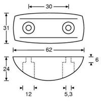 Adam Hall 4945 Kunststof voet 24mm - thumbnail