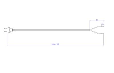 Bachmann 202.185 Aansluitkabel Stroom Zwart 3.00 m
