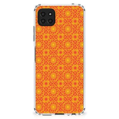 Samsung Galaxy A22 5G Doorzichtige Silicone Hoesje Batik Oranje Samsung Galaxy A22 5G Doorzichtige Silicone Hoesje Batik Oranje