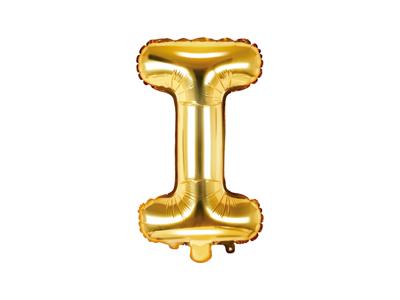 Folieballon Goud Letter &apos;I&apos; - 35cm