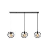 Lucide DANZA - Hanglamp - 3xE27 - Zwart - thumbnail