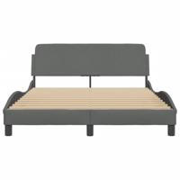 Bedframe zonder matras stof donkergrijs 140x190 cm - thumbnail
