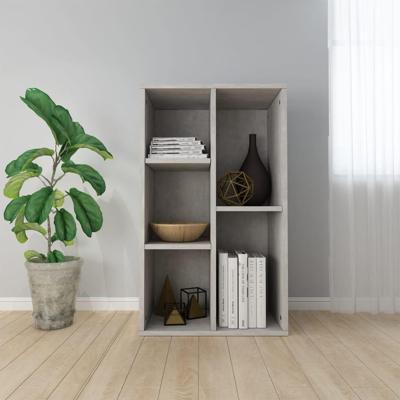 Boekenkast/dressoir 50x25x80 cm bewerkt hout betongrijs