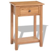 VidaXL Wandtafel 50x32x75 cm massief eikenhout - thumbnail