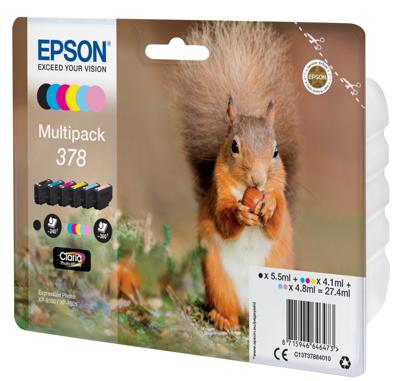 Originele inktcartridge Epson Multipack 378 Geel Zwart Cyaan Magenta