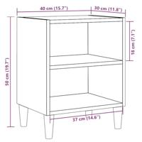 Nachtkastjes 2 st 40x30x50cm bewerkt hout artisanaal eikenkleur - thumbnail