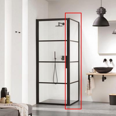 Sealskin SOHO zijwand t.b.v. douchedeur 90x210cm zwart