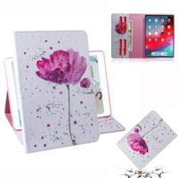 Paarse orchideeën patroon horizontale Flip lederen case voor iPad Pro 11 inch (2018) met houder & Card slot & portemonnee - thumbnail