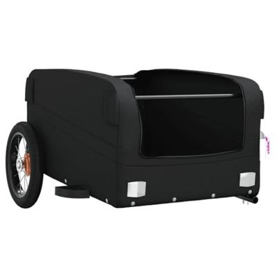 VidaXL Fietstrailer 30 kg ijzer zwart