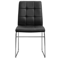 Eetkamerstoel Chicago - leatherlook zwart - thumbnail