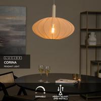 Lucide CORINA - Hanglamp - Ø 50 cm - 1xE27 - Beige - thumbnail