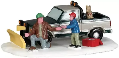 Kerstfiguur Snow plow set-up LEMAX - Lemax