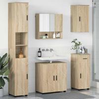 Badkamermeubelset met lade 5 pcs Sonoma eiken 61 x 35 x 64 cm - thumbnail