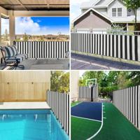 Privacynet 150 g/m 2x25 m HDPE antracietkleurig en wit - thumbnail