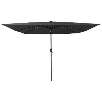 VidaXL Tuinparasol antraciet 295 x 295 x 245 cm polyester en staal VidaXL Tuinparasol antraciet 295 x 295 x 245 cm polyester en staal