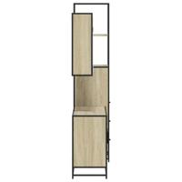 3-delige Badkamermeubelset bewerkt hout sonoma eikenkleurig - thumbnail