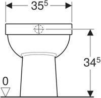 Geberit 300 Basic Closet Vlakspoel 35,5x47x39 cm Wit - thumbnail