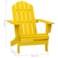 Tuinstoel Adirondack massief vurenhout geel - thumbnail