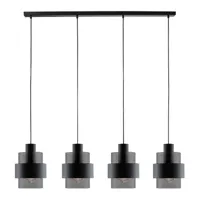 Freelight Hanglamp Chiasso 4 lichts L120 cm zwart - thumbnail