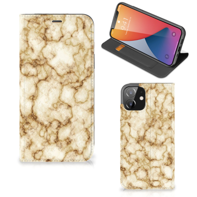 iPhone 12 | iPhone 12 Pro | Standcase | Marmer Goud iPhone 12 | iPhone 12 Pro | Standcase | Marmer Goud