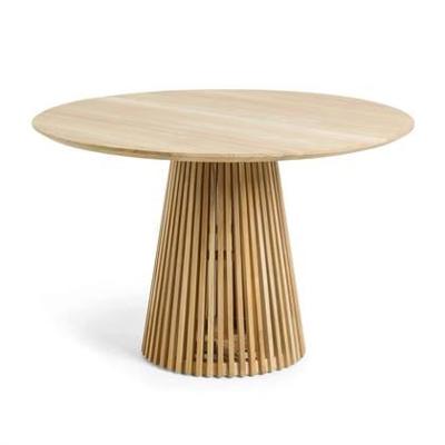 Kave Home Ronde Eettafel 'Jeanette' Teakhout, 120cm, kleur Naturel Kave Home Ronde Eettafel 'Jeanette' Teakhout, 120cm, kleur Naturel