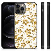 iPhone 12 Pro Max Skin Case Gouden Bloemen - thumbnail