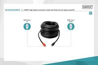 Digitus AK-330118-200-S HDMI-kabel HDMI Aansluitkabel HDMI-A-stekker, HDMI-A-stekker 20.00 m Zwart Audio Return Channel (ARC), Vergulde steekcontacten - thumbnail