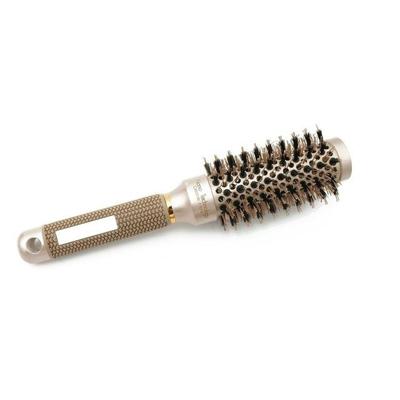 Keramische aluminium haar kam ronde borstel met nylon haren professionele kapper styling haar borstel (32mm)
