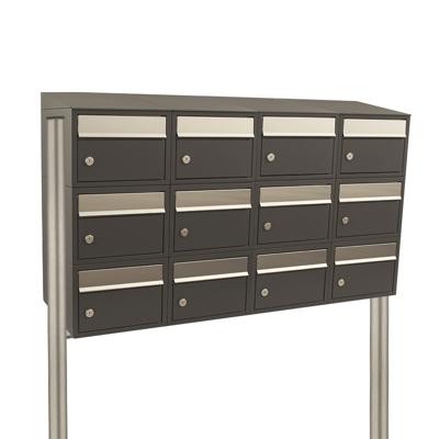 Stoer! Brickset 4-Breed, 3-Hoog Met Dak Zwart Op Statief Antraciet - 40215065_4x3ds