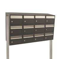 Stoer! Brickset 4-Breed, 3-Hoog Met Dak Zwart Op Statief Antraciet - 40215065_4x3ds - thumbnail