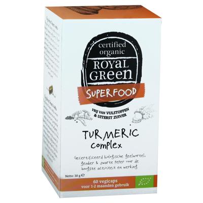 Royal Green Turmeric complex bio 60 Vegetarische capsules Royal Green Turmeric complex bio 60 Vegetarische capsules
