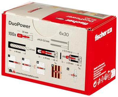 Fischer DuoPower Nylonplug 6x30mm VE=100 - 535453