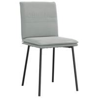 Eetkamerstoelen 2 st fluweel lichtgrijs - thumbnail