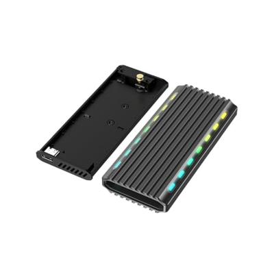 Externe behuizing voor M.2 drives, USB 3.1, backlight, aluminium behuizing
