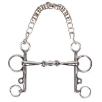 Pagony Pelham dubbel gebroken zilver maat:13,5 - thumbnail