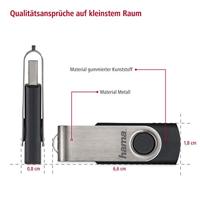 Hama Rotate USB-stick 16 GB Zwart 94175 USB-A 2.0 - thumbnail