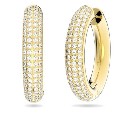 Swarovski 5618305 Oorringen Dextera goudkleurig-wit 25 mm