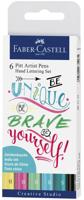 Handlettering Pitt Artist Pen set Faber-Castell 6-delig 267116 - thumbnail