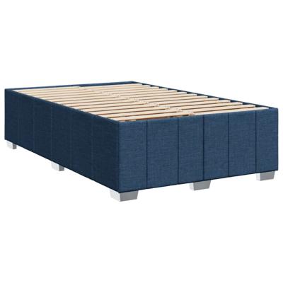 Boxspring met matras stof blauw 140x200 cm